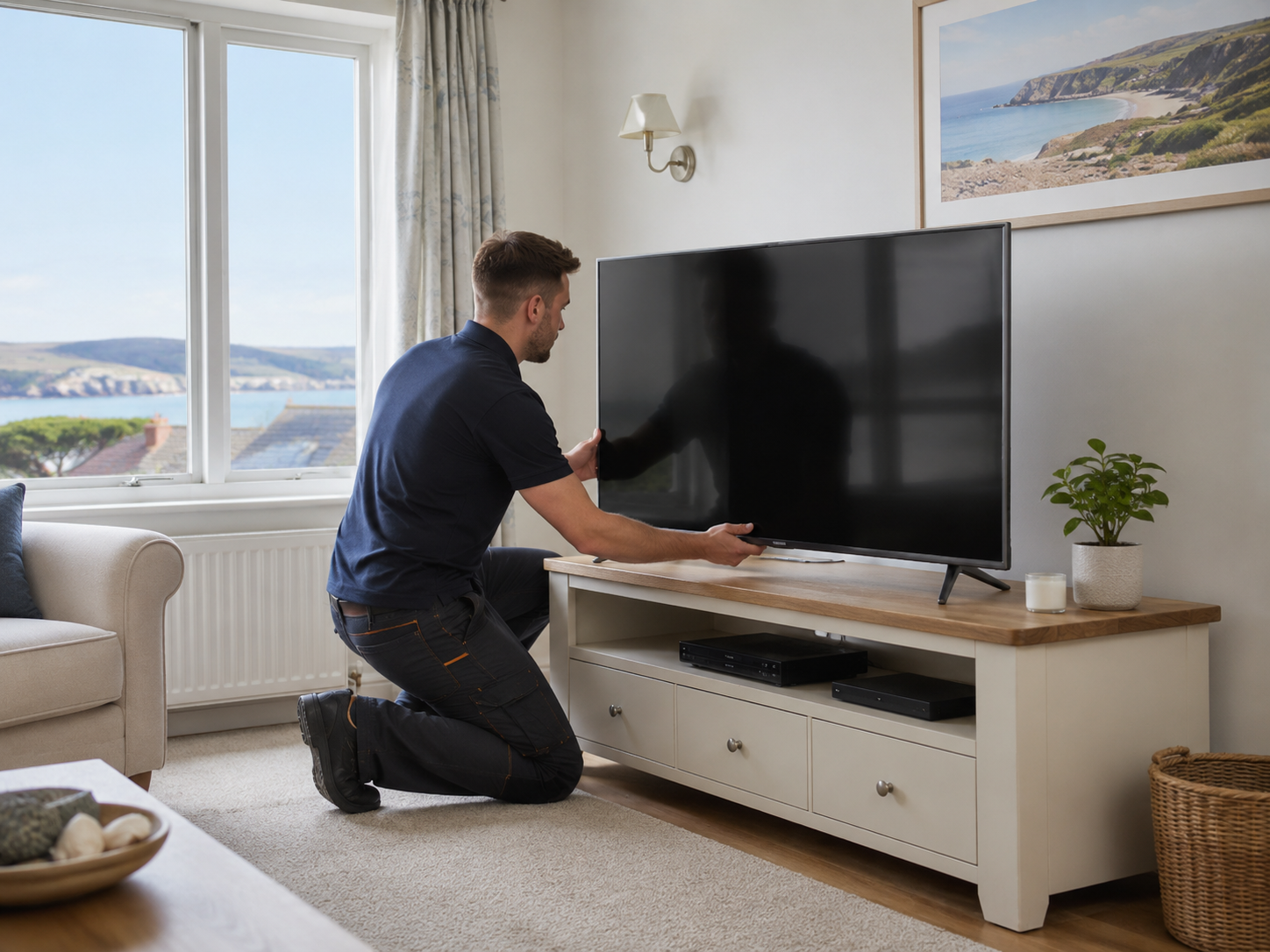 TV installation in a Ringwood living room